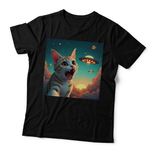 Cat selfie shirts - with, alien