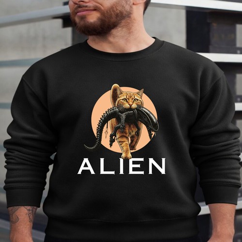 Alien cat pop jumper funny - alien,