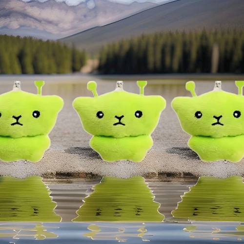 Green alien kittens - 5x,