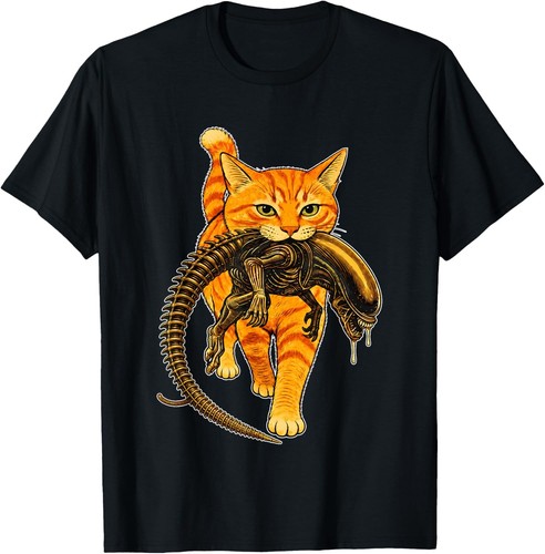 Cat carrying alien halloween - cat,