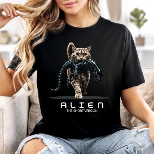 Funny alien cat shirt - funny,