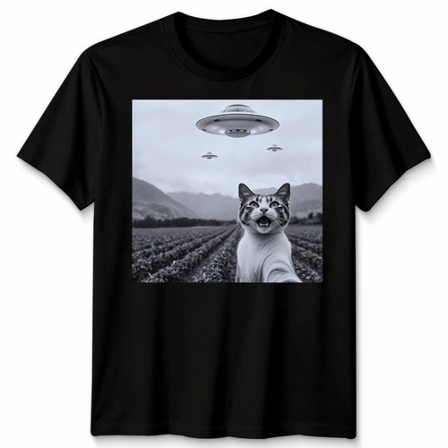 Cat selfie alien ufo - selfie,