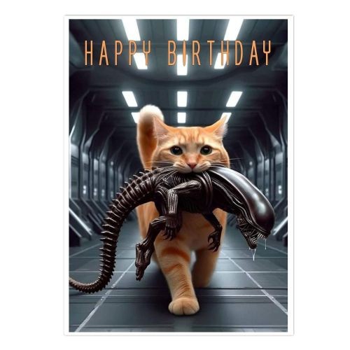 Jones the cat greeting card - the,