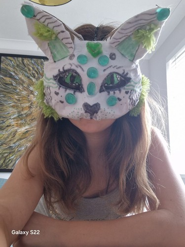 Cat hand made face mask - -, an