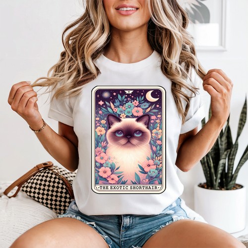 Floral cat womens shirt the - cat,