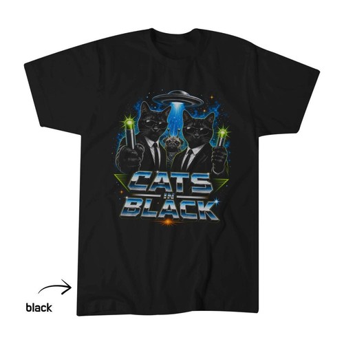 Cats black shirt funny - cats, in