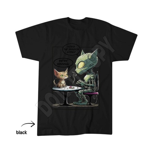 Funny alien cat earth invasion - cat,