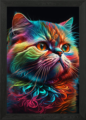 Exotic short hair - , framed