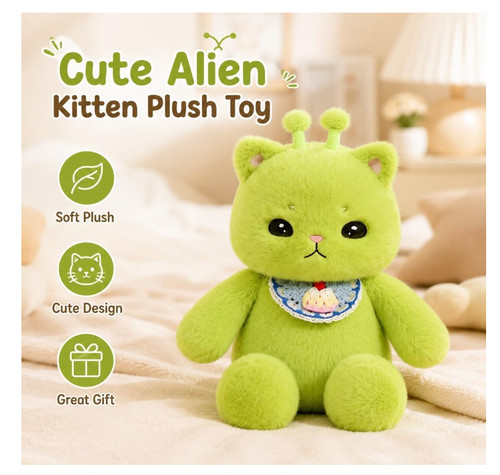 Alien plush cat - alien, meme