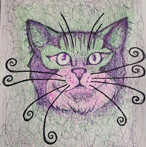 Cat prints hand draw - cat, prints....hand