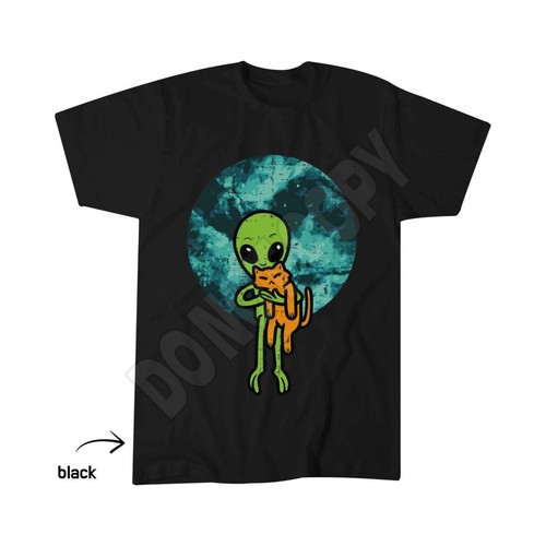 Alien and cat funny - cat, ufo