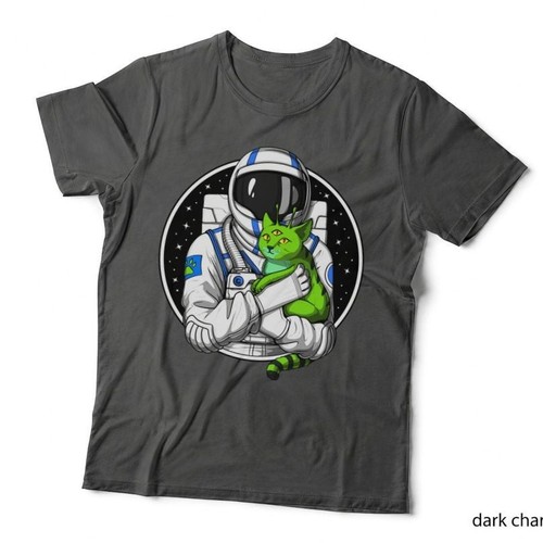 Alien cat astronaut shirt - alien,