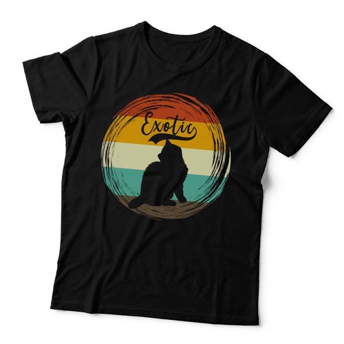 Exotic cat shirt retro - t-shirt,,